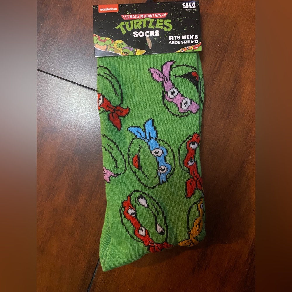 Funny men’s socks, mutant ninja turtle
